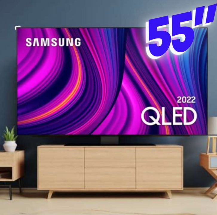 Smart TV 55” 4K QLED Samsung QN55Q80B – VA Wi-Fi Bluetooth HDR Alexa 4 HDMI 2 USB