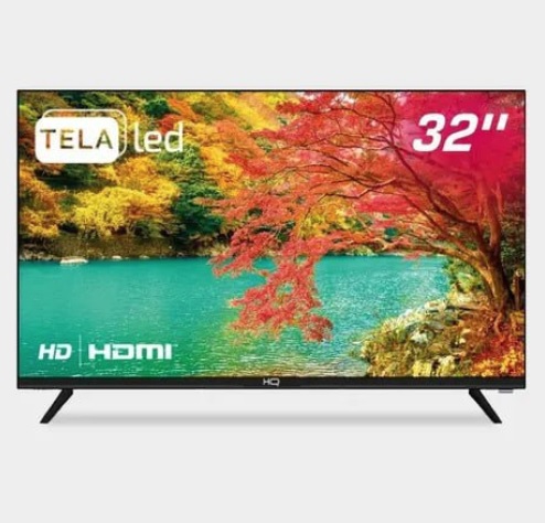 TV LED 32″ HQ HD com Conversor Digital Externo 2 HDMI 2 USB e Design Slim