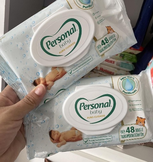 Toalha umedecida Personal Baby Puro Cuidado com 48 unidades