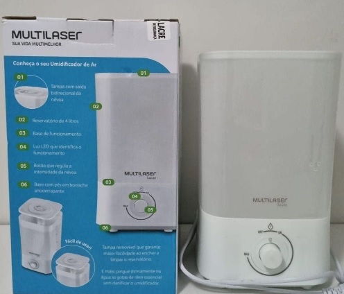 Umidificador de Ar Ultrassônico 4 Litros Multi Saúde – HC374 – Multilaser