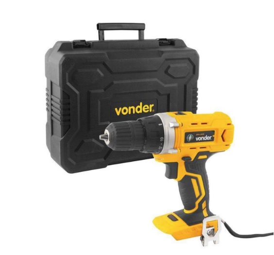 Vonder Parafusadeira Furadeira 3/8′ Bateria Intercambiável De 18 V Ipfv 1820