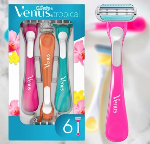 Aparelho de Depilação Gillette Venus Tropical 6 Unidades