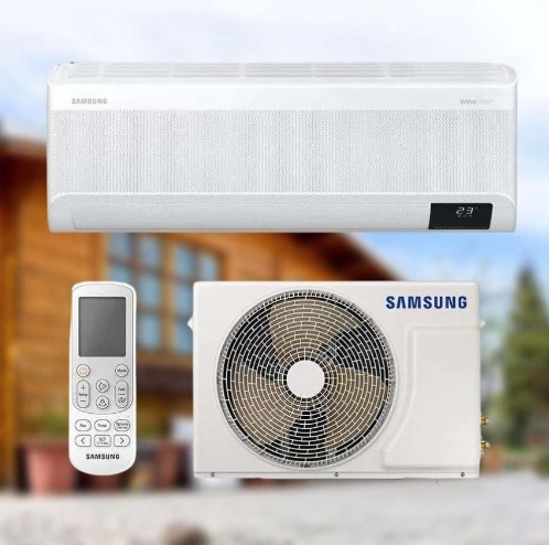 Ar-condicionado Split Inverter Samsung Windfree Metal Cooling Sem Vento 9.000 Btus Quente E Frio Ar09bseaamgnaz