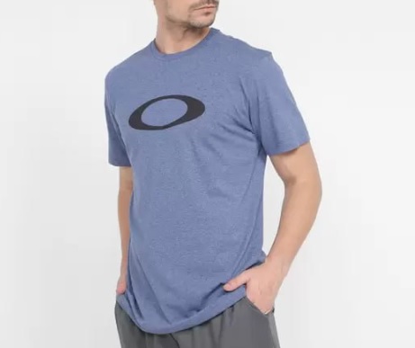 Camiseta Oakley O-Ellipse Masculina – Preto+Chumbo