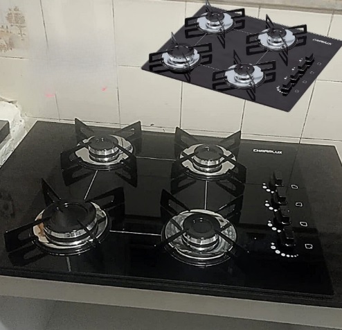 Chamalux Ultra Chama – Cooktop 4 bocas, Bivolt, Preto