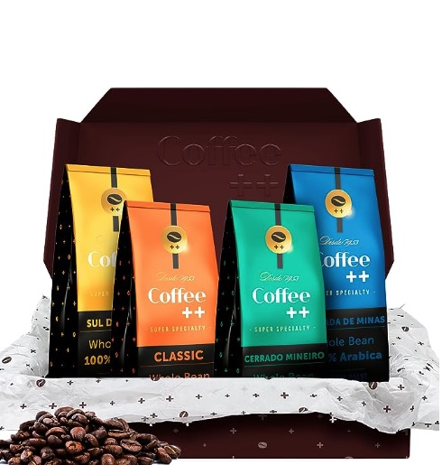 Coffee Mais Grãos,Kit Clássico e Fazendas