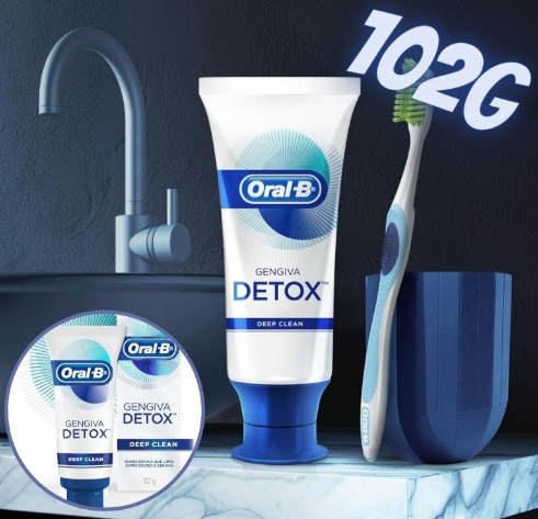 Oral-B Creme Dental Gengiva Detox Deep Clean 102G