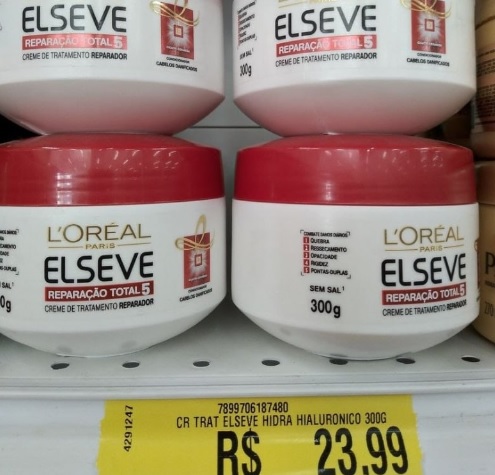 Creme de Tratamento L’Oréal Paris Elseve Reparação Total 5, 300g