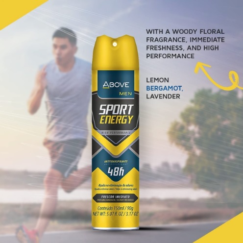 Desodorante Aerosol Above 150Ml Sport Energy, Above