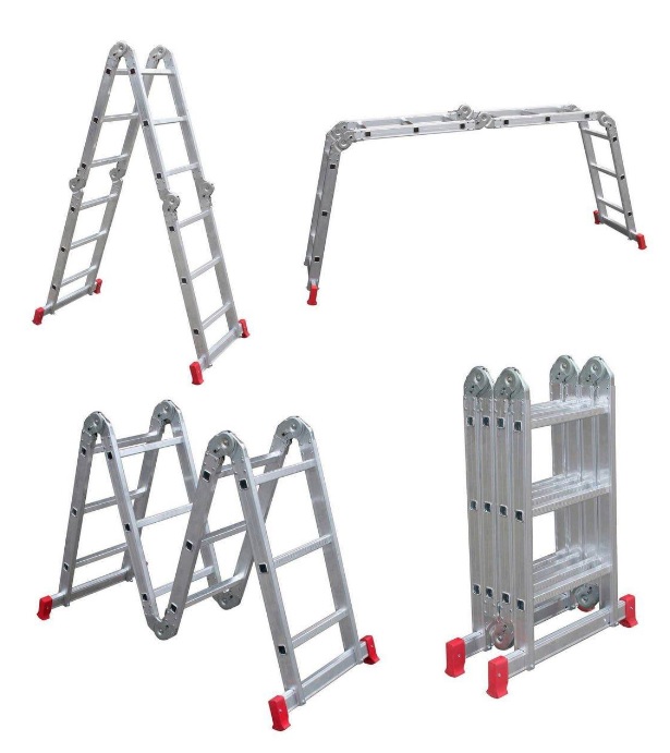 Escada Articulada Multifuncional 12 Degraus 13 Posições Alumínio – Botafogo Lar e Lazer