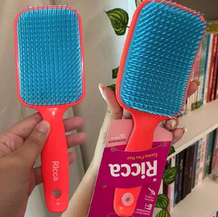 Escova Raquete Flex, Red, Ricca