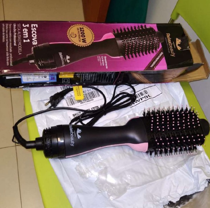 Escova Secadora Alisadora e Modeladora Elétrica Com Cabo Giratório Ultra Dry Professional (220V)- Relaxmedic