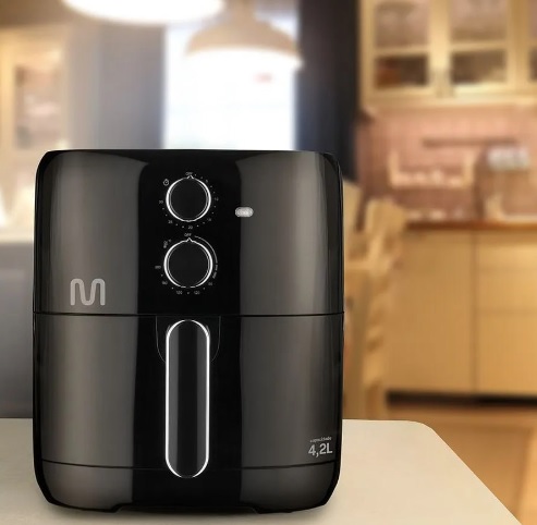 Fritadeira Elétrica Air Fryer 4,2 Litros 1500W Preta Multilaser – CE190