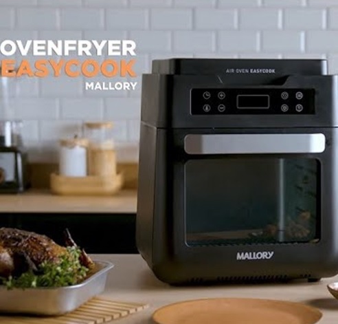 Fritadeira Elétrica Mallory 12 Litros Air Oven EasyCook Preto