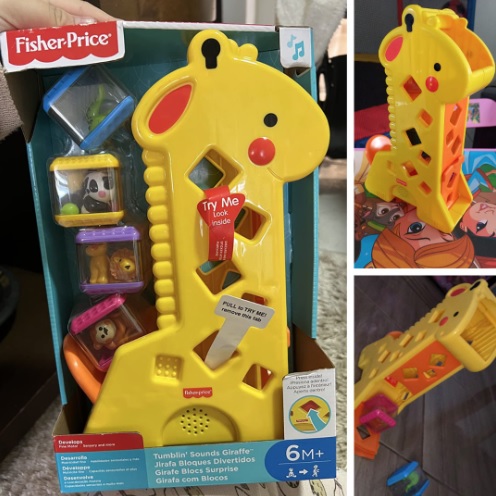 Girafa Pick a Block, Fisher Price, Mattel - WT Promoções