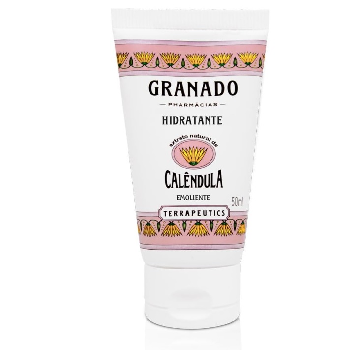 Hidratante Corporal Terrapeutics Calêndula, Granado, Rosa Claro, 50ml