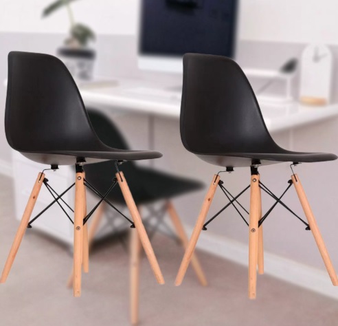 Jogo de Cadeiras para Sala de Jantar Pé Palito – Empório Tiffany Eames 2 Peças