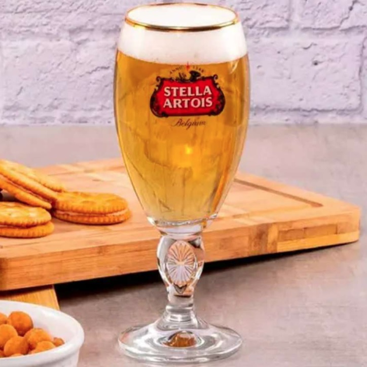 Jogo de Taças para Cerveja de Vidro 250ml – 4 Peças Ambev Stella Artois