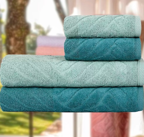 Jogo de Toalhas de Banho Atlântica 100% Algodão Sofisticata Florença 4 Peças