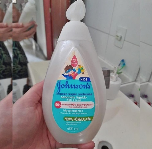 Johnson’s Baby Sabonete Líquido Infantil Limpeza Super Poderosa, 400ml