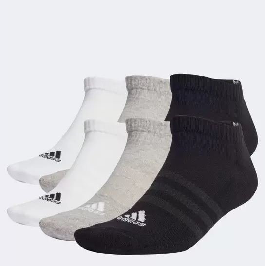 Kit Meia Adidas Cano Baixo c/ 6 Pares