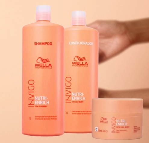 Kit Shampoo e Condicionador 1L Nutri Enrich e Máscara 150ml – Wella – Wella Professionals
