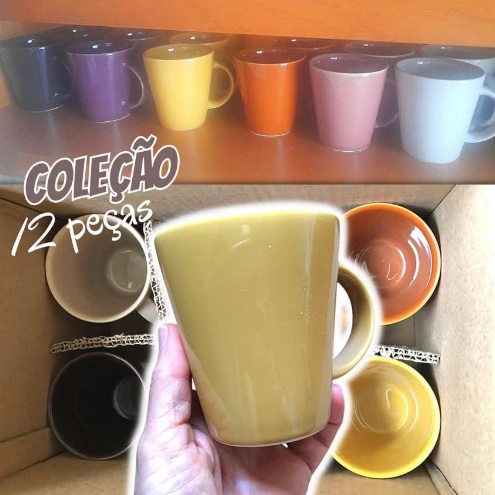 Kit com 12 canecas, Coleção Especiarias, Acervo Panelinha