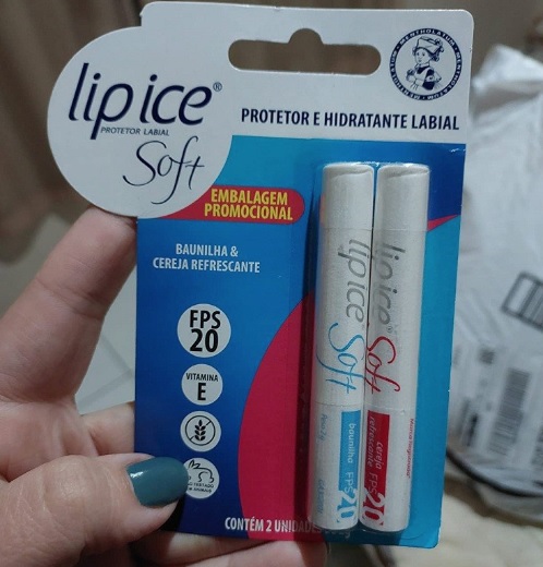 Lip Ice Protetor Labial Soft Baunilha e Cereja FPS20