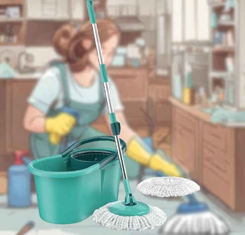 Mop Giratório, MOP8210-VA, Verde Água, Flash Limp