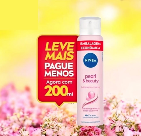 NIVEA Desodorante Antitranspirante Aerossol Pearl & Beauty 200ml – Proteção eficaz de 48 horas contra suor e mau odor, com Extrato de Pérolas