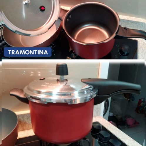 Panela de Pressão Tramontina 4,5 Litros Alumínio – Vermelho