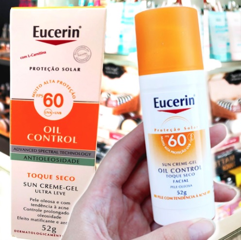 Protetor Solar Facial Eucerin – Sun Gel-Creme Oil Control FPS 60 50g