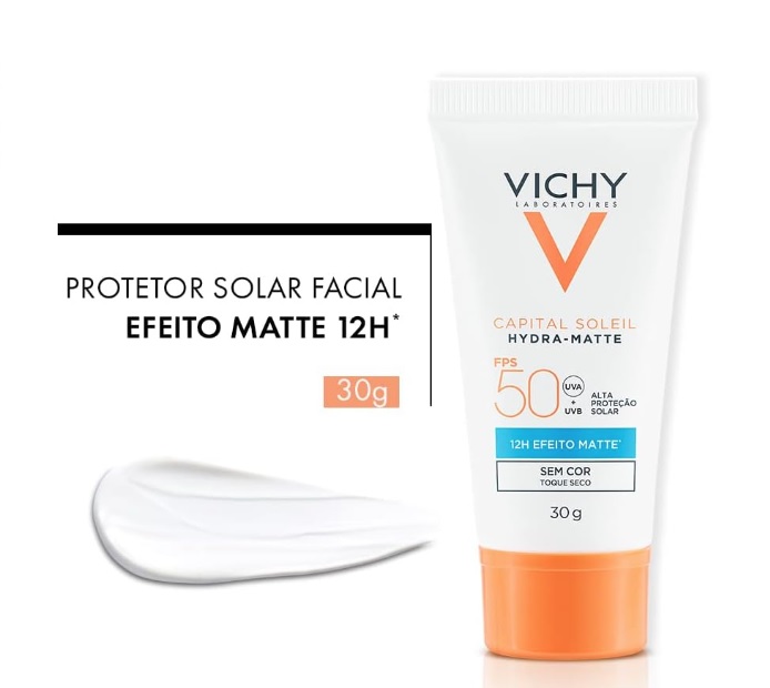 Vichy, Capital Soleil UV-Purify; Protetor Sola Facial Com Cor e Ação Antioleosidade E Ação Purificante FPS70; 40G