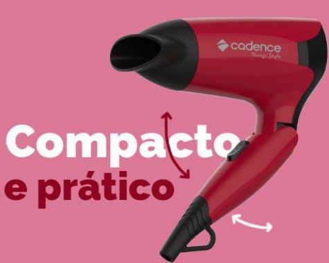 Secador de Cabelo Cadence Rouge Style, Bivolt, Vermelho, 1200 W/1000W, SEC185
