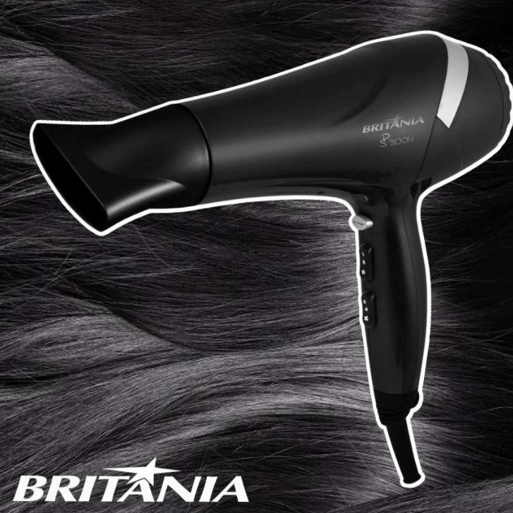 Secador de Cabelo, Sp3100N, 1800 W, Preto, 110v, Britânia