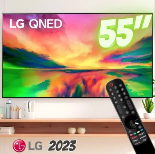 Smart TV 55” 4K QNED LG NanoCell 55QNED80SRA – 120Hz Wi-Fi Bluetooth 4 HDMI