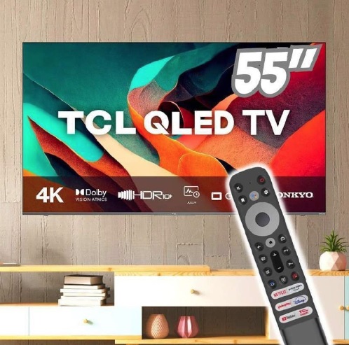 Smart Tv 55” Qled C635 4k Uhd Google Tv Dolby Tcl Bivolt