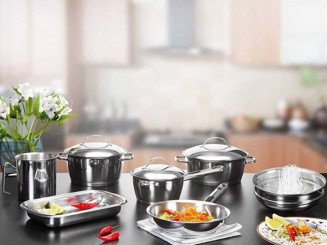 Jogo de Panelas com Fundo Triplo 7 Peça Tramontina Inox