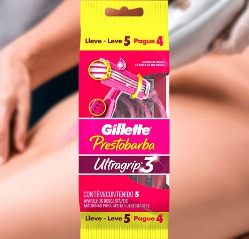 Aparelho Descartável Feminino Gillette Prestobarba Ultragrip3 Leve 5 Pague 4