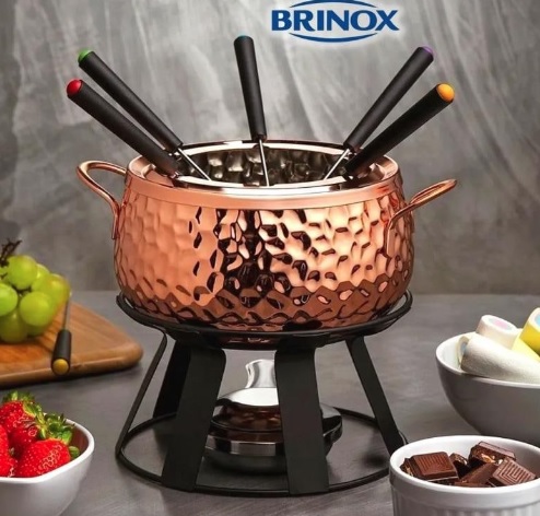 Aparelho de Fondue Brinox Cobre 11 Peças 1256100
