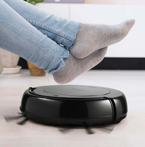 Aspirador de Pó Robô Evo Robot 3 em 1 Elgin Varre, Aspira, Passa Pano Preto Bivolt