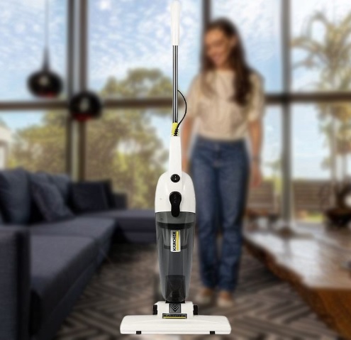 Aspirador de Pó Vertical 2 em 1 Karcher VCL 1 com Filtro Hepa 1000W