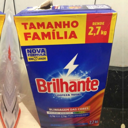 Brilhante Limpeza Total – Sabão em Pó, 2,2kg