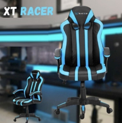 Cadeira Gamer XT Racer Reclinável Preta e Azul – Force Series XTF110