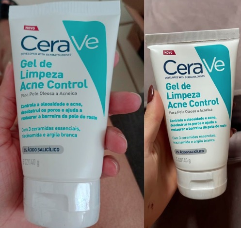 Cerave, Gel de Limpeza Acne Control com Niacinamida e Ácido Salicílico, 140g