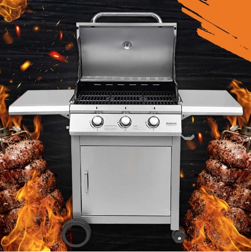 Churrasqueira Com Carrinho Inox à Gás – SUGGAR – CH5001IX