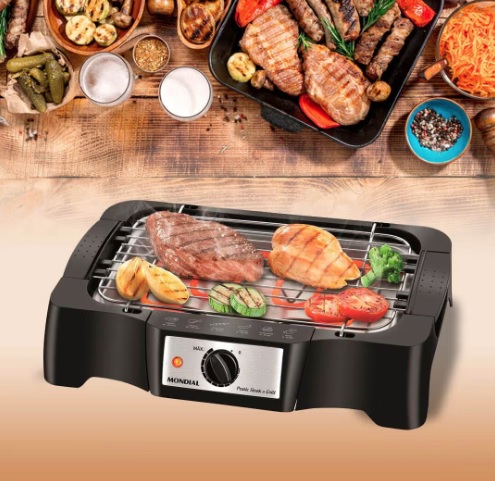 Churrasqueira Elétrica, Mondial, Preto, 1500W, 220V – CH-07