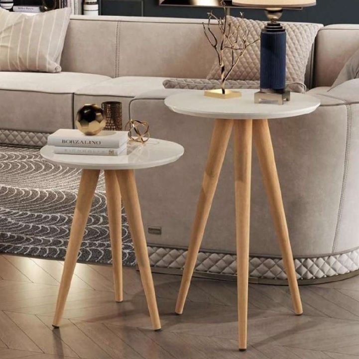 Conjunto Mesa Apoio e Lateral Maju – Off White