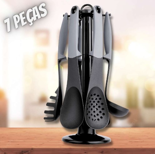 Conjunto de Gadgets de Nylon 7 Peças Euro Cinza