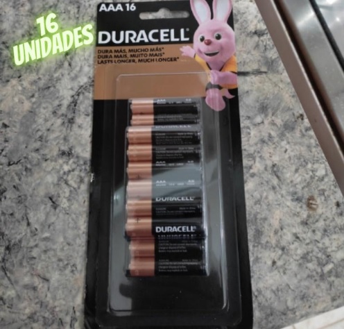 DURACELL – Pilha Alcalina AAA, Palito com 16 unidades
